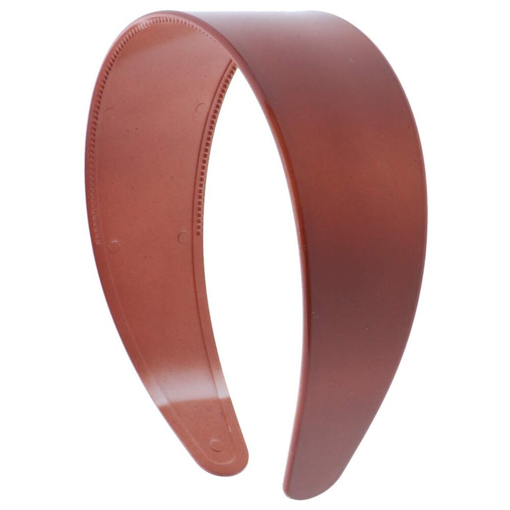 Brown 2 Inch Hard Headband with Teeth